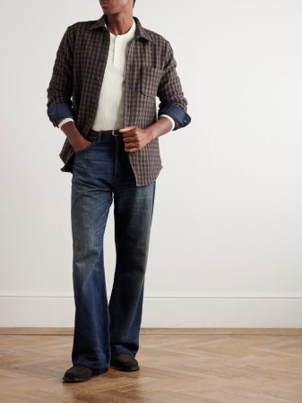 MR PORTER Checked Wool-Tweed Shirt