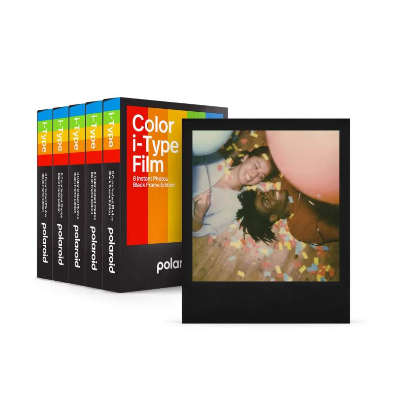 Polaroid Color i-Type Film Black Frame Five Pack