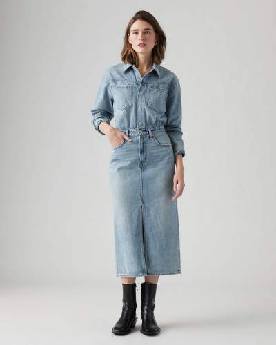 Ann's Cottage Denim Midi Dress