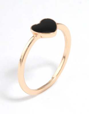 Lovisa Gold Enamel Heart Ring