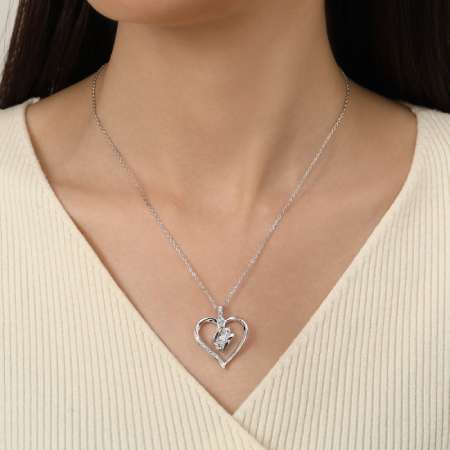 Lane Woods Heart Shaped Moissanite Necklace