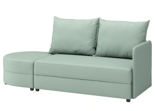 LINDÅKRA Sleeper sofa, Vissle light gray-green