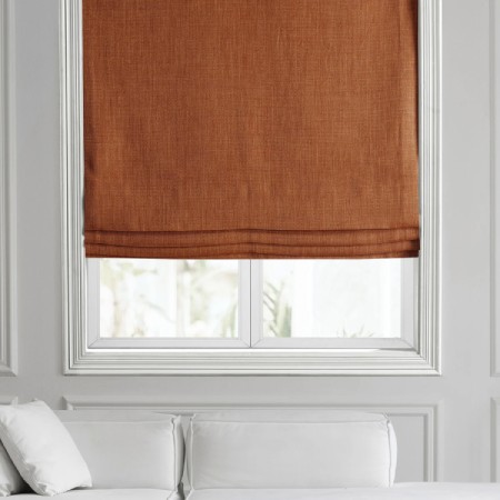 Half Price Drapes Linen Roman Shade