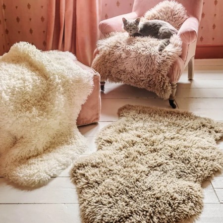 Graham And Green Long Curly Single Sheepskins