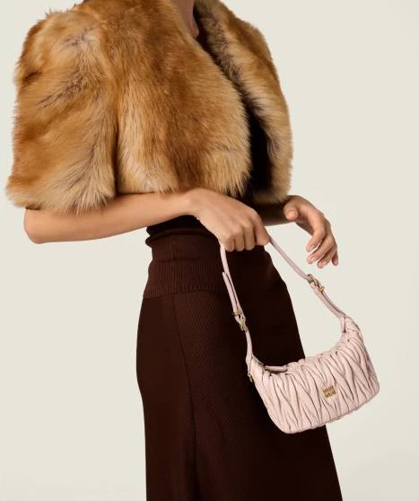 SENSER Matelassé nappa leather pouch