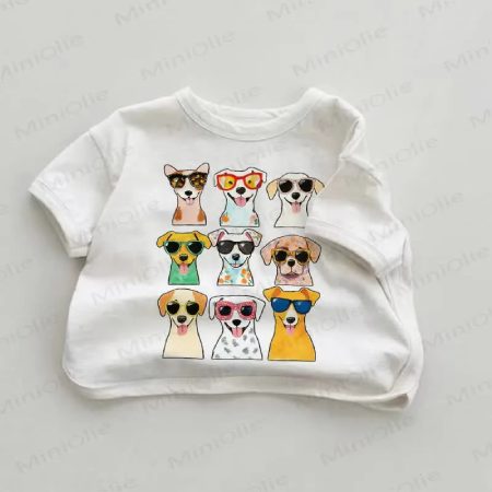 miniolie Baby Funny Dogs White T-shirt