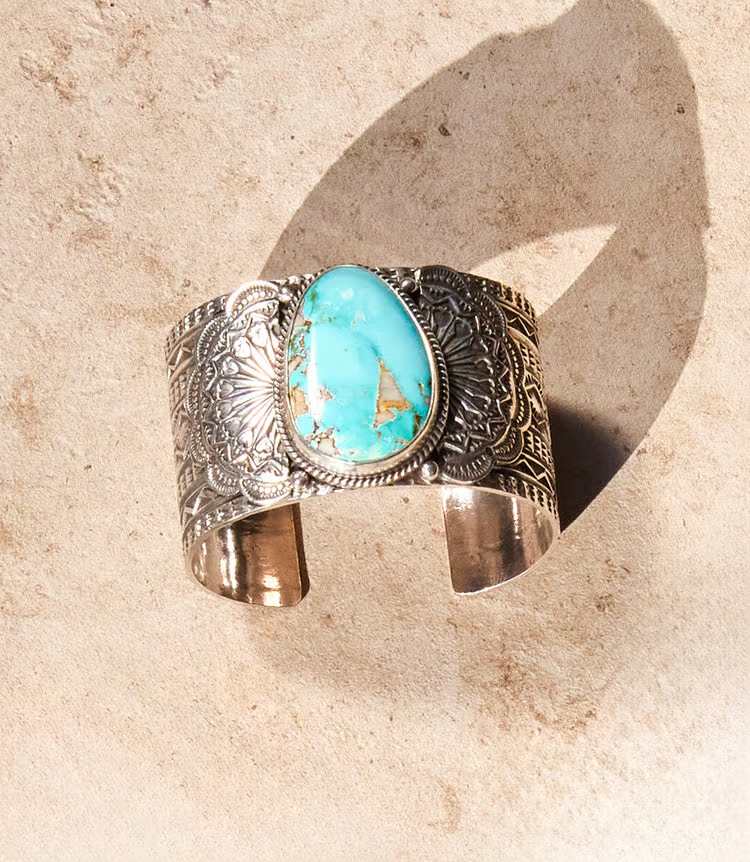 Karen Kane Natural Royston Turquoise Cuff Bracelet