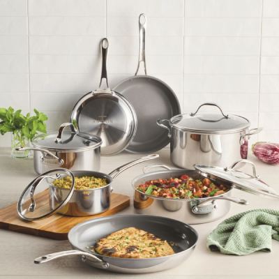 Anolon Nonstick Stainless Steel Cookware Set