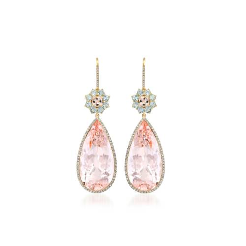 One-of-a-Kind Flower and Teardrop Earrings