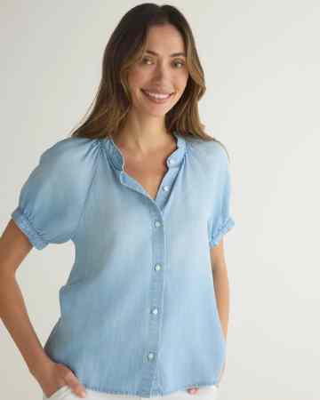 Bella Dahl Puff Sleeve Raglan Shirt