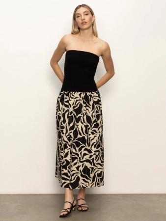 Sanctuary Ribbed Funnel Neck Top Black