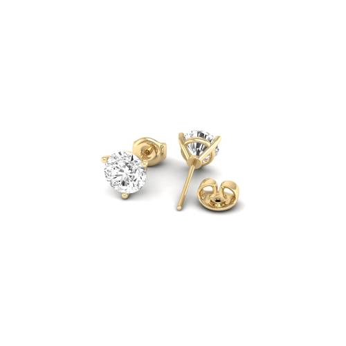 Round 3-Prong Martini Lab Diamond Studs