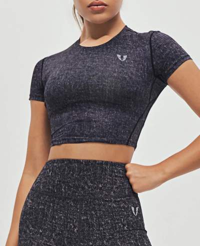 Short Sleeve Gym Crop Top