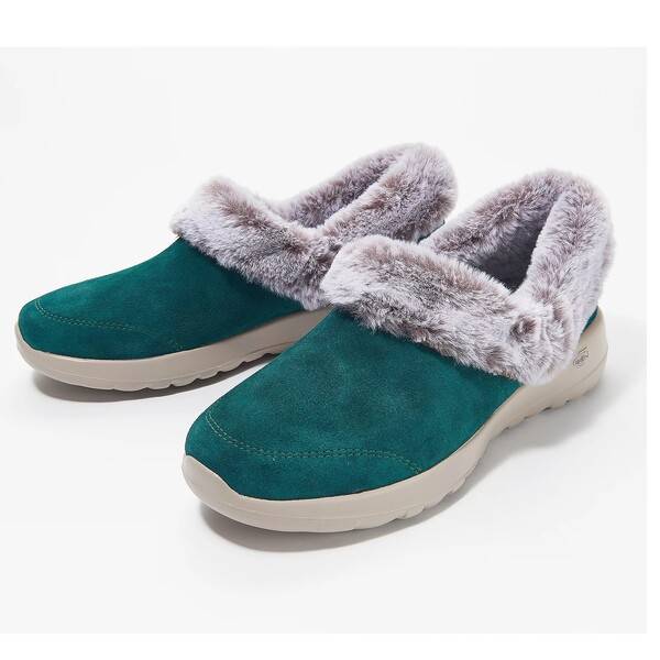 Skechers On-the-GO Joy Suede & Faux Fur Slip-Ons