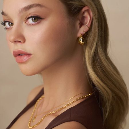 Orelia London Small Interlocking Hoop Earrings