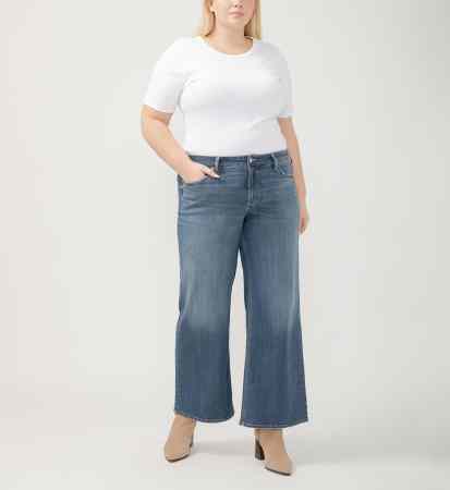 Silver Jeans Co Suki Mid Rise Wide Leg Jeans