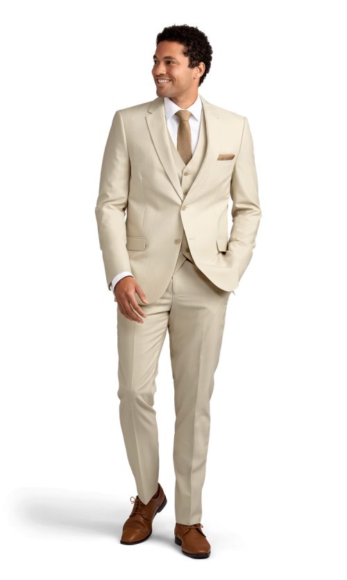 tan performance suit