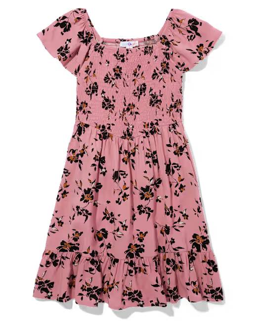 The Children's Place Tween Girls Flutter Smocked Dress