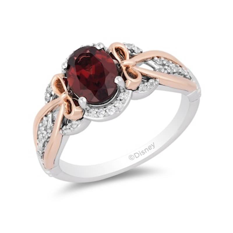 Red Garnet Snow White Ring