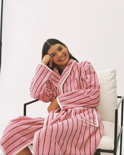 Winter Robe - Pink Stripe