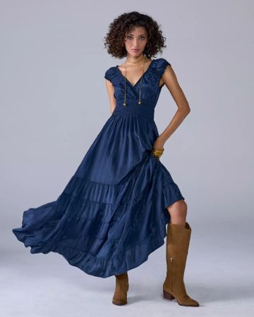 Boston Proper Woven Boho Tiered Dress